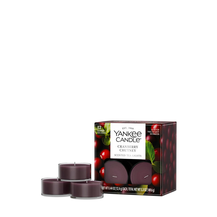 Cranberry Chutney Scented Tea Light Candles Y8