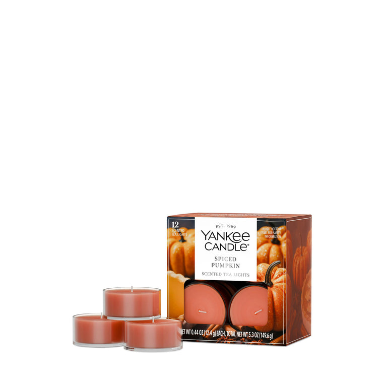 Spiced Pumpkin Scented Tea Light Candles M9