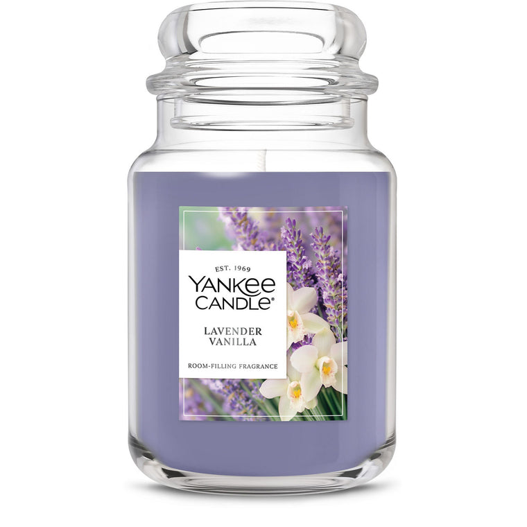 Lavender Vanilla Original Large Jar Candle X8