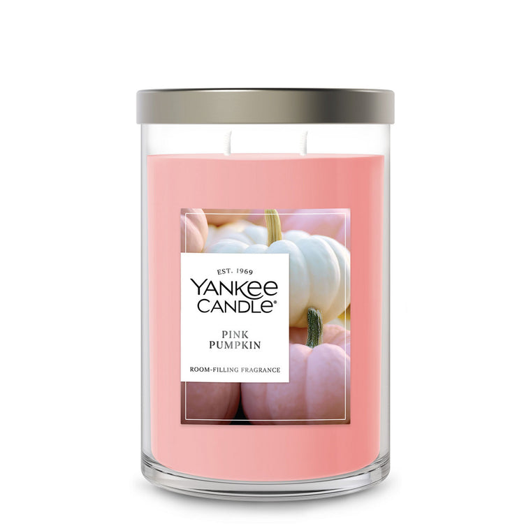 Pink Pumpkin Large Tumbler Candle Z9