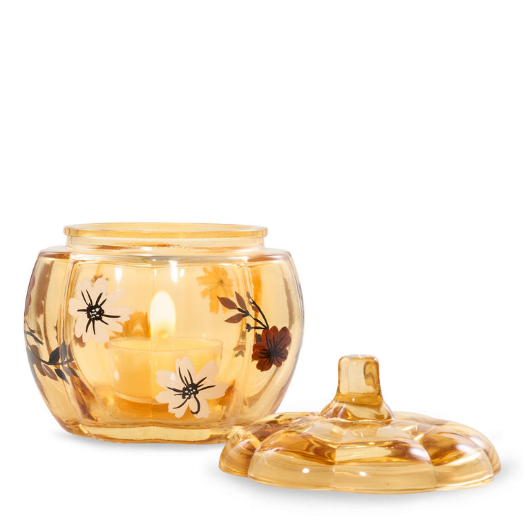Flower Pumpkin Tea Light Candle Holder G8