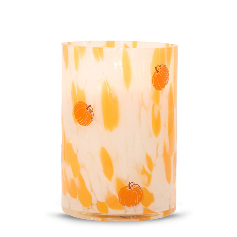 Pumpkin Painter Jar Candle Holder Q9