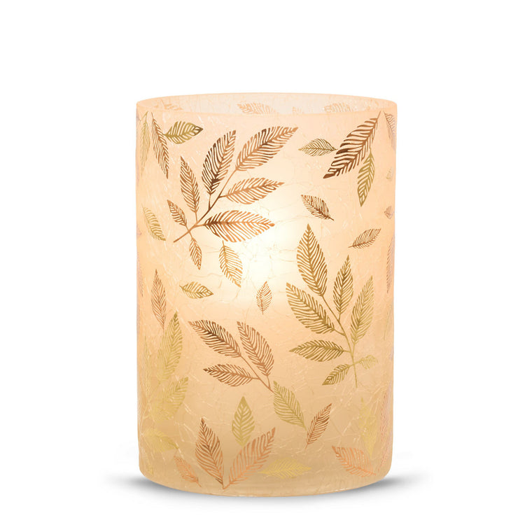 Frosted Gold Jar Candle Holder W6