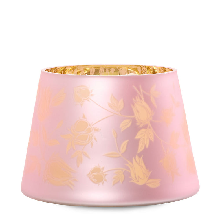 Roselle Etched Jar Candle Shade O5